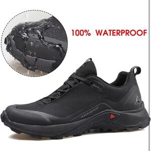 HUMTTO Men's All-Terrain Waterproof Hiking Shoes Lightweight Breathable Trekk